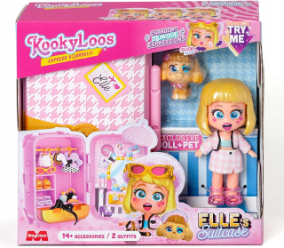 Magicbox KOOKYLOOS S Kufrík Elle Kufor ELLE Akčná figúrka + zvieratko